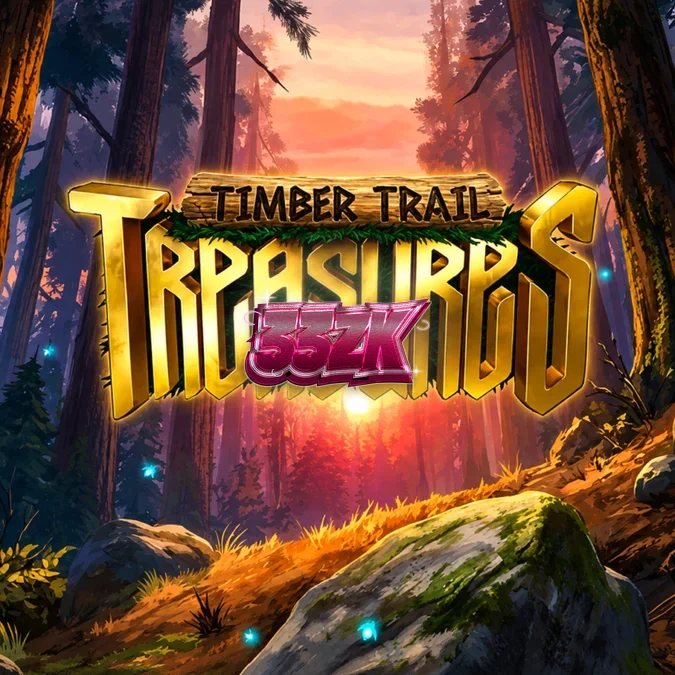 Tampilan visual slot Timber Trail Treasures dengan tema hutan dan simbol alam.
